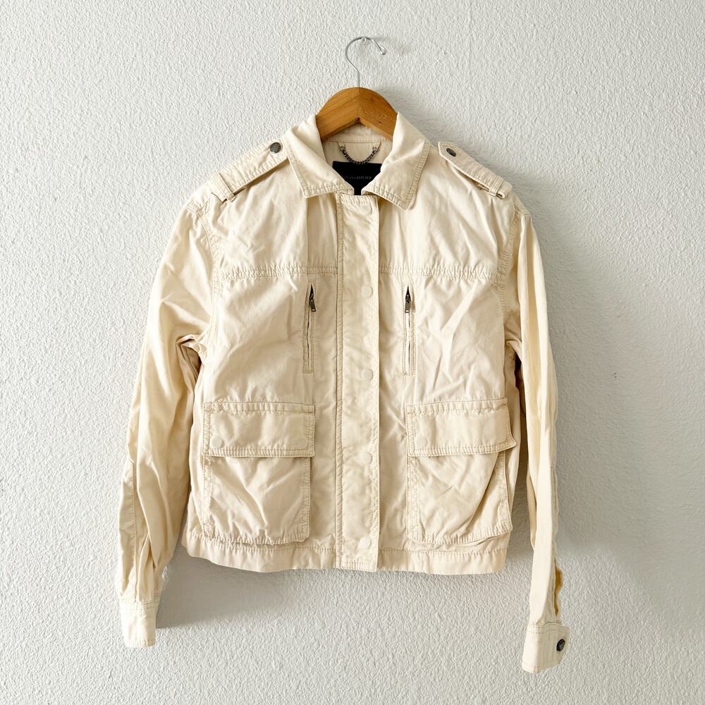 Banana Republic Jacket Womens XS Military Beige Parka Classic